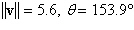 <strong>Find the magnitude and direction for the vector. Round answers to one decimal place. v = -5 i + 6 j</strong> A) B) C) D) E)