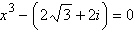 <strong>Find all roots of the equation. Write the answers in trigonometric form. </strong> A) B) C) D) E)