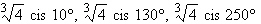 <strong>Find all roots of the equation. Write the answers in trigonometric form. </strong> A) B) C) D) E)