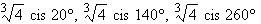 <strong>Find all roots of the equation. Write the answers in trigonometric form. </strong> A) B) C) D) E)