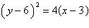 <strong>Find the equation in standard form of the parabola with focus and directrix .</strong> A) B) C) D) E)