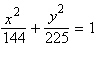 <strong>Find the vertices and foci of the ellipse given by the equation. </strong> A)vertices: , foci: B)vertices: , foci: C)vertices: , foci: D)vertices: , foci: E)vertices: , foci: