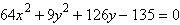 <strong>Find the center, vertices, and foci of the ellipse given by the equation. </strong> A)center: , vertices: , foci: B)center: , vertices: , foci: C)center: , vertices: , foci: D)center: , vertices: , foci: E)center: , vertices: , foci: