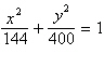 <strong>Find the equation in standard form of an ellipse with center at (0, 0)minor axis of length 24, and foci at (0, -16)and (0, 16).</strong> A) B) C) D) E)