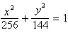 <strong>Find the equation in standard form of an ellipse with center at (0, 0)minor axis of length 24, and foci at (0, -16)and (0, 16).</strong> A) B) C) D) E)