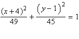 <strong>Find the equation in standard form of the ellipse, given the information provided. center , vertices , foci at </strong> A) B) C) D) E)