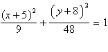 <strong>Find the equation in standard form of the ellipse with center (8, 5), minor axis parallel to the x -axis and of length 6, and that passes through point (9.5, 11).</strong> A) B) C) D) E)
