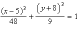 <strong>Find the equation in standard form of the ellipse with center (8, 5), minor axis parallel to the x -axis and of length 6, and that passes through point (9.5, 11).</strong> A) B) C) D) E)