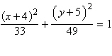 <strong>Find the equation in standard form of the ellipse, given the information provided. vertices , foci at </strong> A) B) C) D) E)
