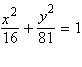 <strong>Use the eccentricity of the ellipse to find its equation in standard form. eccentricity , major axis of length 18 on the x -axis, center at </strong> A) B) C) D) E)