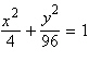 <strong>Use the eccentricity of the ellipse to find its equation in standard form. foci at , eccentricity </strong> A) B) C) D) E)