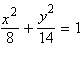 <strong>Use the eccentricity of the ellipse to find its equation in standard form. eccentricity , major axis of length 28 on the y -axis, center at (0, 0)</strong> A) B) C) D) E)