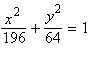 <strong>Use the eccentricity of the ellipse to find its equation in standard form. eccentricity , major axis of length 28 on the y -axis, center at (0, 0)</strong> A) B) C) D) E)