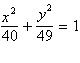 <strong>Find the equation in standard form of an ellipse with eccentricity , center at (0, 0), and major axis on the x -axis and of length 14.</strong> A) B) C) D) E)