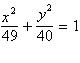<strong>Find the equation in standard form of an ellipse with eccentricity , center at (0, 0), and major axis on the x -axis and of length 14.</strong> A) B) C) D) E)