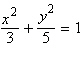 <strong>Find the equation in standard form of an ellipse with foci that passes through the point .</strong> A) B) C) D) E)
