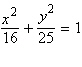 <strong>Find the equation in standard form of an ellipse with foci that passes through the point .</strong> A) B) C) D) E)