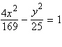 <strong>Find the vertices, foci, and asymptotes for the hyperbola given by the equation. </strong> A)vertices: , foci: , asymptotes: B)vertices: , foci: , asymptotes: C)vertices: , foci: , asymptotes: D)vertices: , foci: , asymptotes: E)vertices: , foci: , asymptotes: