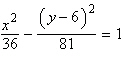 <strong>Find the center, vertices, foci, and asymptotes for the hyperbola given by the equation. </strong> A)center: (0, 6), vertices: (6, 6)(6, - 6), foci: asymptotes: B)center: (0, 6), vertices: (0, 12)(0, 0), foci: , asymptotes: C)center: (0, - 6), vertices: (6, 6)(6, - 6), foci: asymptotes: D)center: (6, 0), vertices: (12, 0)( - 12, 0), foci: asymptotes: E)center: (6, 0), vertices: (6, 6)(6, - 6), foci: asymptotes: