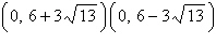 <strong>Find the center, vertices, foci, and asymptotes for the hyperbola given by the equation. </strong> A)center: (0, 6), vertices: (6, 6)(6, - 6), foci: asymptotes: B)center: (0, 6), vertices: (0, 12)(0, 0), foci: , asymptotes: C)center: (0, - 6), vertices: (6, 6)(6, - 6), foci: asymptotes: D)center: (6, 0), vertices: (12, 0)( - 12, 0), foci: asymptotes: E)center: (6, 0), vertices: (6, 6)(6, - 6), foci: asymptotes: