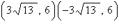 <strong>Find the center, vertices, foci, and asymptotes for the hyperbola given by the equation. </strong> A)center: (0, 6), vertices: (6, 6)(6, - 6), foci: asymptotes: B)center: (0, 6), vertices: (0, 12)(0, 0), foci: , asymptotes: C)center: (0, - 6), vertices: (6, 6)(6, - 6), foci: asymptotes: D)center: (6, 0), vertices: (12, 0)( - 12, 0), foci: asymptotes: E)center: (6, 0), vertices: (6, 6)(6, - 6), foci: asymptotes: