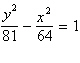 <strong>Find the equation in standard form of the hyperbola with asymptotes and , and vertices ( 9, 0)and (9, 0).</strong> A) B) C) D) E)