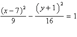 <strong>Find the equation in standard form of the hyperbola with an asymptote slope of and foci (2, 1)and (12, 1).</strong> A) B) C) D) E)