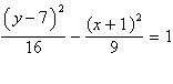 <strong>Find the equation in standard form of the hyperbola with an asymptote slope of and foci (2, 1)and (12, 1).</strong> A) B) C) D) E)