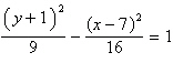 <strong>Find the equation in standard form of the hyperbola with an asymptote slope of and foci (2, 1)and (12, 1).</strong> A) B) C) D) E)