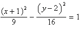 <strong>Find the equation in standard form of a hyperbola with vertices ( 1, 1)and ( 1, 5)and eccentricity .</strong> A) B) C) D) E)