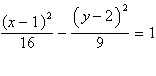 <strong>Find the equation in standard form of a hyperbola with vertices ( 1, 1)and ( 1, 5)and eccentricity .</strong> A) B) C) D) E)