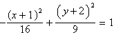 <strong>Find the equation in standard form of a hyperbola with vertices ( 1, 1)and ( 1, 5)and eccentricity .</strong> A) B) C) D) E)