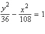 <strong>Use the eccentricity to find the equation of the hyperbola in standard form. eccentricity 2, foci (12, 0)and ( - 12, 0)</strong> A) B) C) D) E)