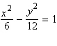 <strong>Use the eccentricity to find the equation of the hyperbola in standard form. eccentricity 2, foci (12, 0)and ( - 12, 0)</strong> A) B) C) D) E)