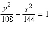 <strong>Use the eccentricity to find the equation of the hyperbola in standard form. eccentricity 2, foci (12, 0)and ( - 12, 0)</strong> A) B) C) D) E)