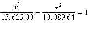 <strong>Two radio transmitters are positioned along the coast, 250 miles apart. A signal is sent simultaneously from each transmitter. The signal from transmitter is received by a ship s LORAN 800 microseconds after the ship receives the signal from . The radio signals travel at 0.186 mile per microsecond. Find an equation of a hyperbola, with foci at and on which the ship is located. Round parameters to the nearest hundredth.</strong> A) B) C) D) E)