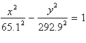 <strong>Two radio transmitters are positioned along the coast, 600 miles apart as shown below in the diagram (with d equal to 600 miles). A signal is sent simultaneously from each transmitter. The signal from transmitter is received by a ship s LORAN 700 microseconds after the ship receives the signal from . The radio signals travel at 0.186 mile per microsecond. Find an equation of a hyperbola, with foci at and , on which the ship is located. Round parameters to the nearest tenth. </strong> A) B) C) D) E)