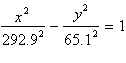 <strong>Two radio transmitters are positioned along the coast, 600 miles apart as shown below in the diagram (with d equal to 600 miles). A signal is sent simultaneously from each transmitter. The signal from transmitter is received by a ship s LORAN 700 microseconds after the ship receives the signal from . The radio signals travel at 0.186 mile per microsecond. Find an equation of a hyperbola, with foci at and , on which the ship is located. Round parameters to the nearest tenth. </strong> A) B) C) D) E)