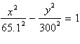 <strong>Two radio transmitters are positioned along the coast, 600 miles apart as shown below in the diagram (with d equal to 600 miles). A signal is sent simultaneously from each transmitter. The signal from transmitter is received by a ship s LORAN 700 microseconds after the ship receives the signal from . The radio signals travel at 0.186 mile per microsecond. Find an equation of a hyperbola, with foci at and , on which the ship is located. Round parameters to the nearest tenth. </strong> A) B) C) D) E)