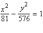 <strong>Use the definition of a hyperbola to find the equation of the hyperbola in standard form. foci (9, 0)and ( - 9, 0); passes through the point (9, 24)</strong> A) B) C) D) E)