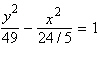 <strong>Use the definition of a hyperbola to find the equation of the hyperbola in standard form. foci (7, 0)and ( - 7, 0); passes through the point </strong> A) B) C) D) E)