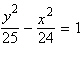 <strong>Use the definition of a hyperbola to find the equation of the hyperbola in standard form. foci (7, 0)and ( - 7, 0); passes through the point </strong> A) B) C) D) E)