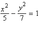 <strong>Use the definition of a hyperbola to find the equation of the hyperbola in standard form. foci (7, 0)and ( - 7, 0); passes through the point </strong> A) B) C) D) E)