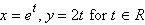Graph the parametric equation by eliminating the parameter.