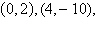 <strong>Find an equation of the form whose graph passes through the points and .</strong> A) B) C) D) E)