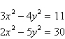 <strong>Solve the system of equations below: </strong> A)no solution B) C) D) E)