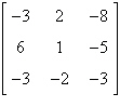 <strong>Write the augmented matrix of the system of equations below. </strong> A) B) C) D) E)
