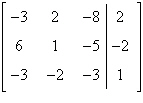 <strong>Write the augmented matrix of the system of equations below. </strong> A) B) C) D) E)