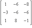 <strong>Write the coefficient matrix of the system of equations below. </strong> A) B) C) D) E)