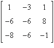 <strong>Write the coefficient matrix of the system of equations below. </strong> A) B) C) D) E)